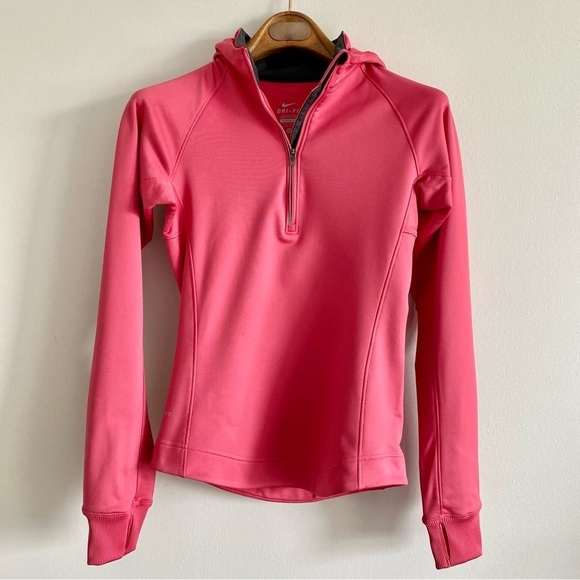 Nike Tops - Nike Dri Fit Pink Hoodie Size XS